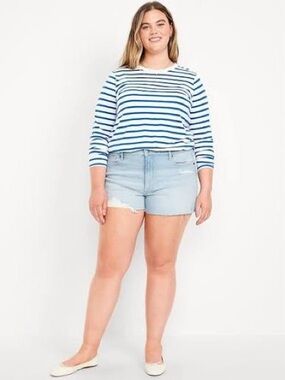 Old Navy Light Blue Denim Cutoff Shorts